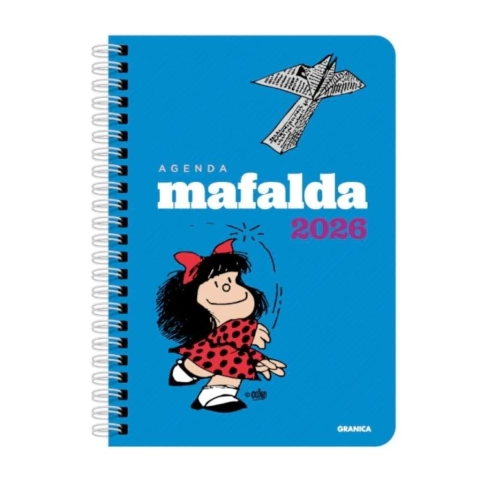AGENDA 2026 GRANICA MAFALDA ANILLADA COLUMNA AZUL