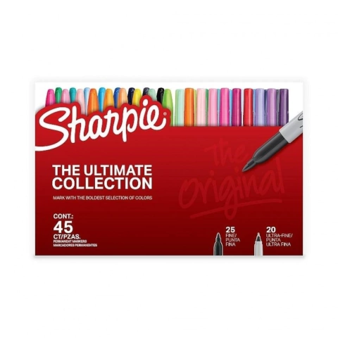 MARCADOR SHARPIE INDELEBLE FINE X 45 ULTIMATE COLLECTION PERMANENTE