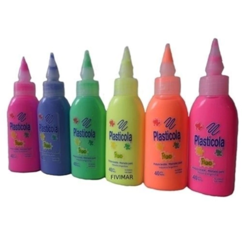 ADHESIVO PLASTICOLA 40 GRS FLUO NARANJA