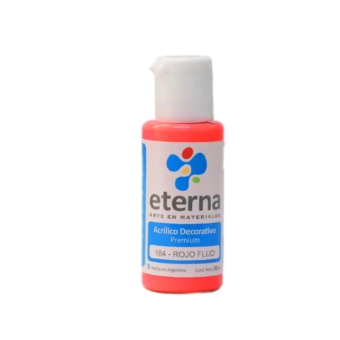 ACRILICO ETERNA 50ML 184 FLUO ROJO