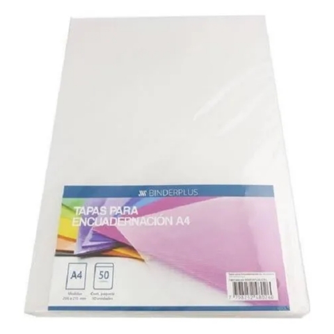 TAPA PARA ENCUADERNAR A4 BINDERPLUS CRISTAL X 50