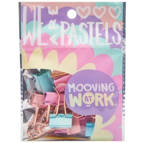 APRIETAPAPEL MOOVING PASTEL 19MM X 12 UNIDADES