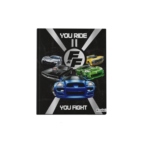 PREVENTA RAPIDO Y FURIOSO CUADERNO 19.5 X 24 CM COSIDO 48HJS