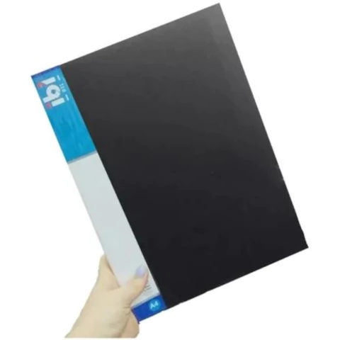 CARPETA PLASTICO A4 10 FOLIOS IBI NEGRO
