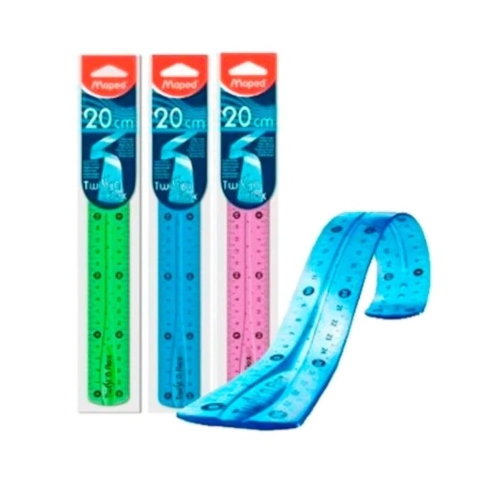 REGLA ACRILICO MAPED 20CM TWIST FLEXIBLE