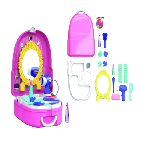 MOCHILA BEAUTY PRINCESS PLASTICA 19PCS