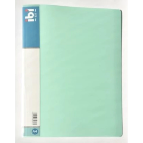 CARPETA PLASTICO A4 10 FOLIOS IBI VERDE PASTEL