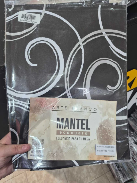 mantel eco cuero redondo - comprar online