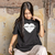Remera over nena "corazón techie"