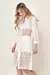 Camisa Larga Tul Bordado -