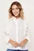 Camisa de Broderie Con Volado -