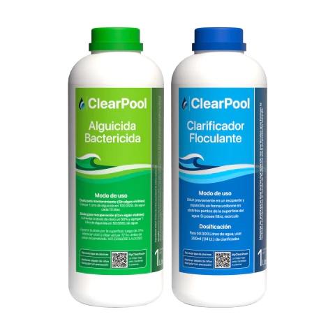 Combo 1L Alguicida + 1L Clarificante para piscinas - comprar online