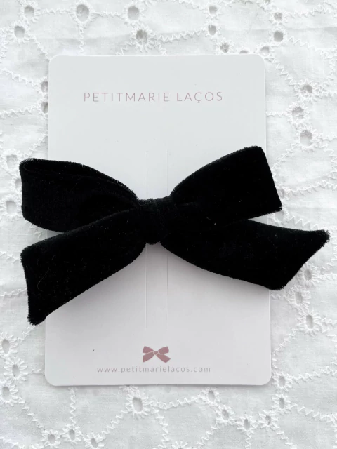 Laço Veludo G // Preto
