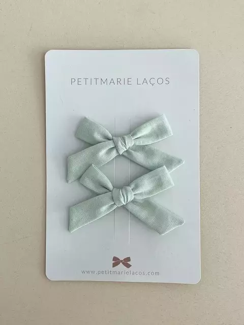 Dupla de Laços Petite P // Verde Chá