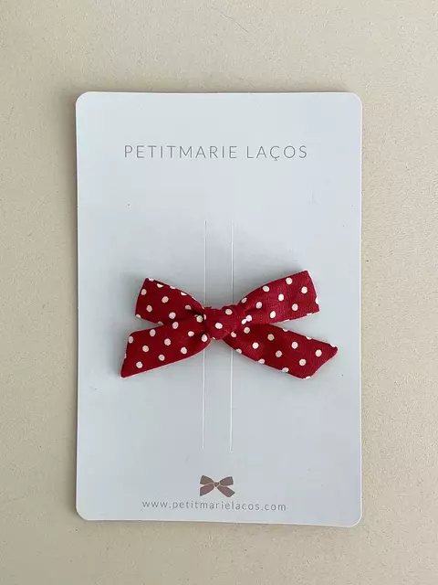 Laço Petite // vermelho poá - comprar online