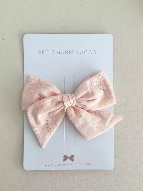 Laço Classic G // Lese bordado salmão - comprar online