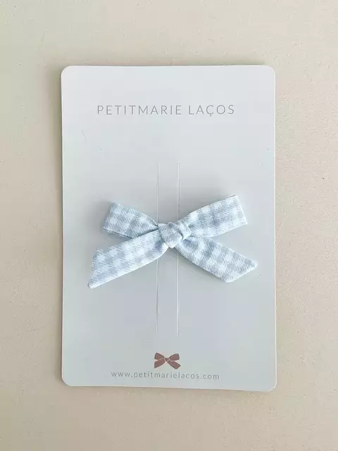 Laço Petite// xadrez azul bebê - comprar online