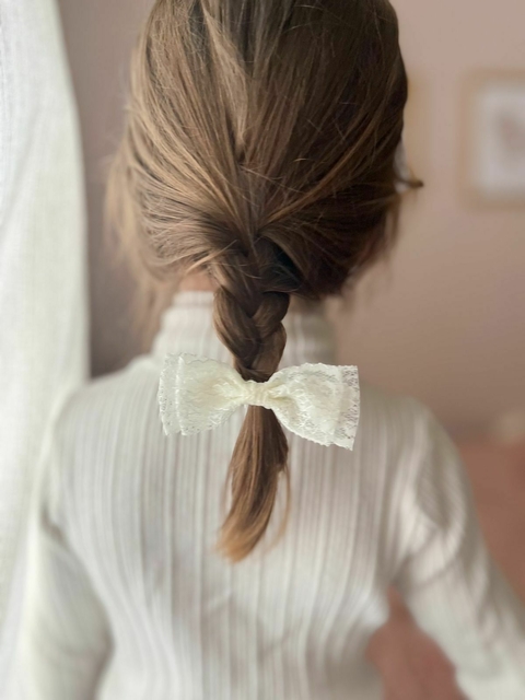 Laço Duplo Médio // Renda Off white - comprar online