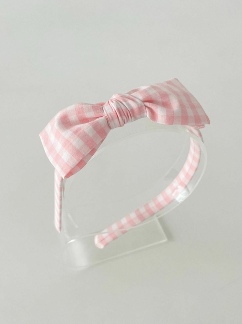 Tiara Xadrez Vichy Rosa