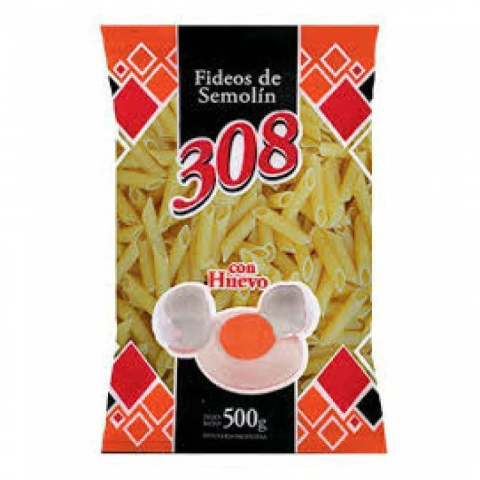 Fideos 308 Al Huevo Mostachol 500g (12488008)