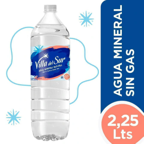 Agua mineral sin gas Villa del Sur 2.25 lt (125855)