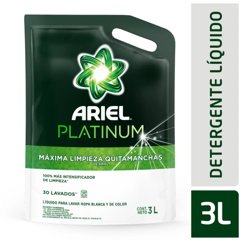 Detergente líquido Ariel Platinum Doypack 3lt (18353)