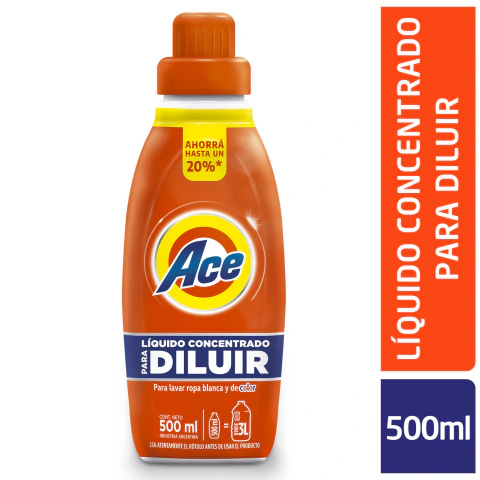Detergente líquido ACE clásico para Diluir botella 500ml (18435)