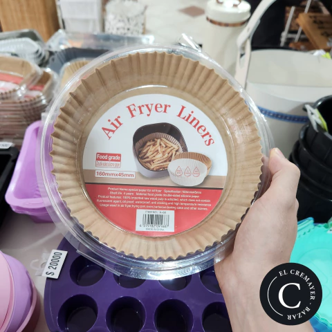 Molde/Bandeja Papel Freidora de Aire 16 cm x50 u. - comprar online
