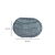 Alfombra de baño oval gris 59x41 cm - comprar online
