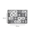 Individual absorbente "Mosaico Negro" 50x35 cm - comprar online