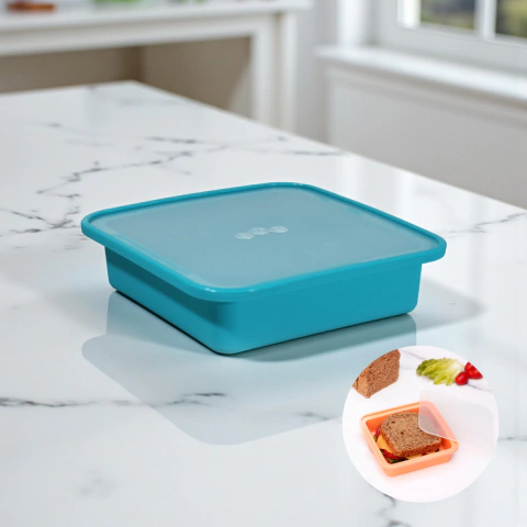 Molde con Tapa Cuadrado Silicona - comprar online