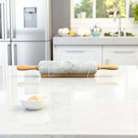 Palo p/ Amasar Mármol Giratorio c/ Mango Bambú