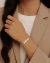 Pulseira Placa 3mm - Olhar em Estilo Artístico (Prata) - comprar online