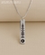 Colar Placa 3mm com Código Escaneável de Música (Prata)