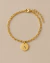 Pulseira Medalha 1cm – Grave Sua Inicial (Cartier|Ouro)