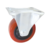 RUEDA PVC ROJO 100 MM BASE FIJA - 80KG