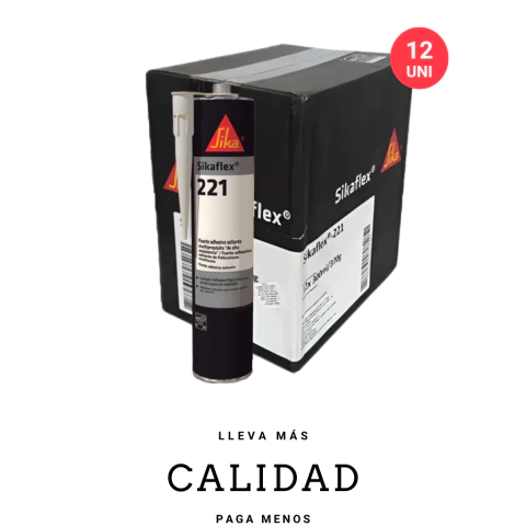 Sikaflex 221 Poliuretano 300ml Caja 12uni - comprar online
