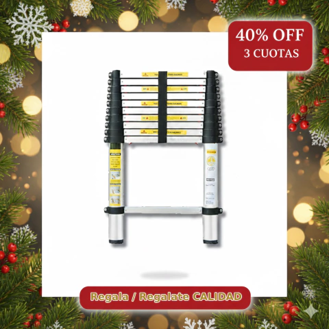 Escalera Aluminio Telescópica 3,80m Una Hoja - comprar online