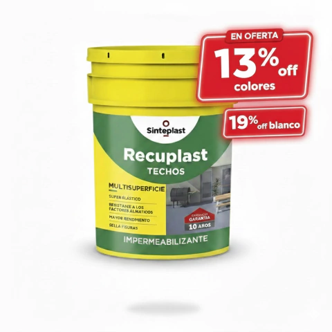 Membrana líquida acrílica Recuplast Techos 20kg - comprar online