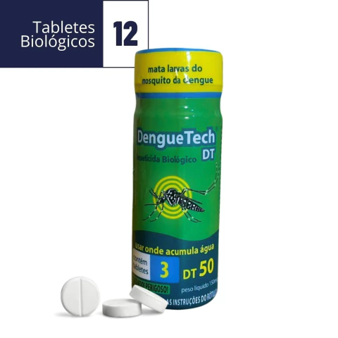 Larvicida Biológico 12 Tablets Mata Larva da Dengue - Denguetech