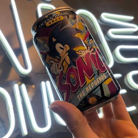 Lata de Chá Preto Sonic 375ml Importada