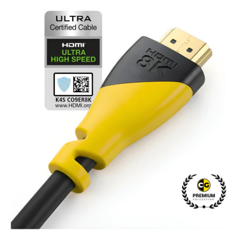 Cabo Hdmi 2.1 8k Certificado Ultra Rápido 3m Cabos Golden