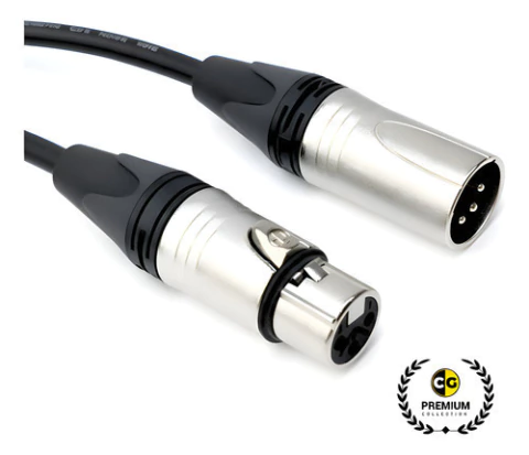 Cabo Xlr Macho Para Fêmea 5m Microfone Premium Cabos Golden