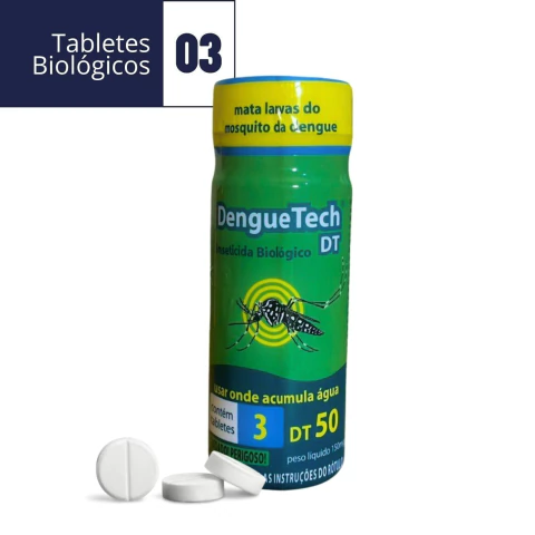 Larvicida Biológico 3 Tablets Mata Larva da Dengue - Denguetech