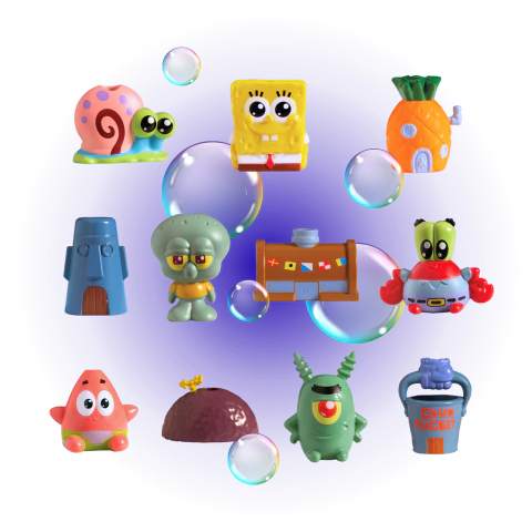 Coleção Bonecos Miniatura Bob Esponja Completa Cacau Show - comprar online