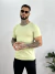 Camiseta Slim Masculina com Bordado Verde Claro - comprar online