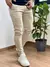 Calça Alfaiataria Masculina Super Skinny Bege - Imperium Store