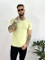 Camiseta Slim Masculina com Bordado Verde Claro