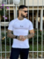 Camiseta Slim Masculina Branca Faith