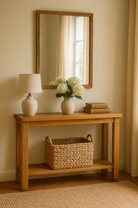 Mesa de Arrimo Artesanal en Madera Maciza – Mediana (110×90×23 cm) - comprar en línea